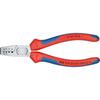 Crimping pliers for terminal sleeves w. multi-component handles 145mm mm2